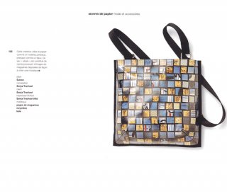 Ce sac &quot;Urbain&quot; est constitué de carrés provenenant d'images de magazines disposées de façon à créer une mosaïque.
